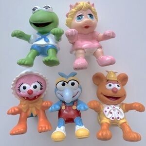 Muppet Babies McDonald’s Happy Meal Toys Kermit, Piggy, Animal, Gonzo & Fozzie